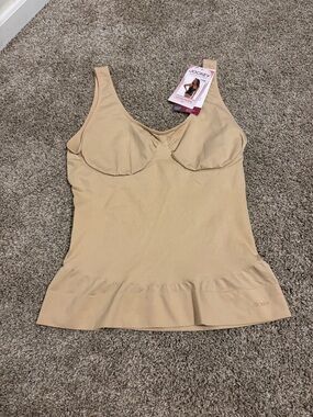 Jockey Essentials Women's Core Body Smoothing Tank Top Beige Size XXL NWT